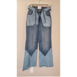 Revice Patchwork Bell Bottom Denim Jeans Made in USA Size 26